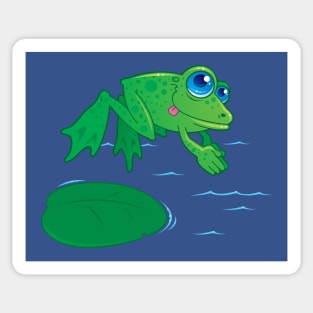 Diving Frog Sticker